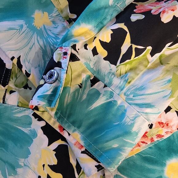 Erin London floral zip front abstract vintage jacket - Picture 4 of 9